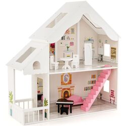 Casuta pentru papusi Costway TP10157WH (White) Thumb