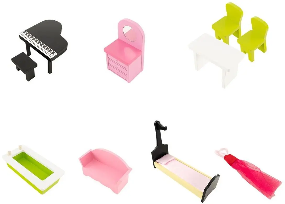 Кукольный домик Costway TP10169PI (Pink)