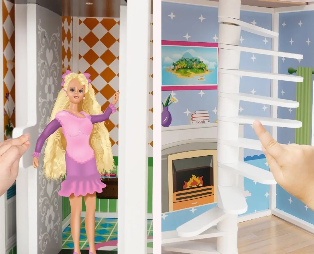 Кукольный домик Costway TP10169PI (Pink)