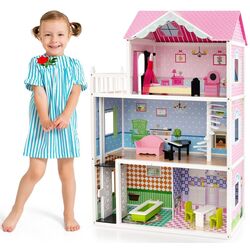 Кукольный домик Costway TP10169PI (Pink) Thumb