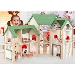 Casuta pentru papusi Costway TP10210GN (Wood/Green) Thumb