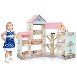 Casuta pentru papusi Costway TP10211PI (Pink) Thumb