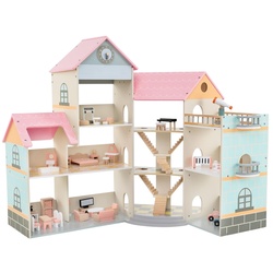 Casuta pentru papusi Costway TP10211PI (Pink)