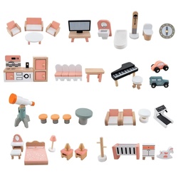 Casuta pentru papusi Costway TP10211PI (Pink) Thumb