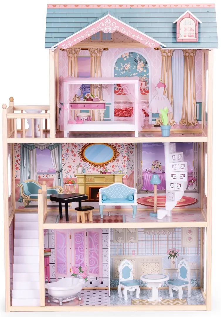 Casuta pentru papusi Ecotoys 8106 (Pink)