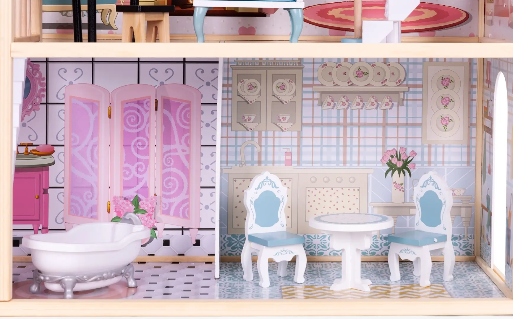 Casuta pentru papusi Ecotoys 8106 (Pink)