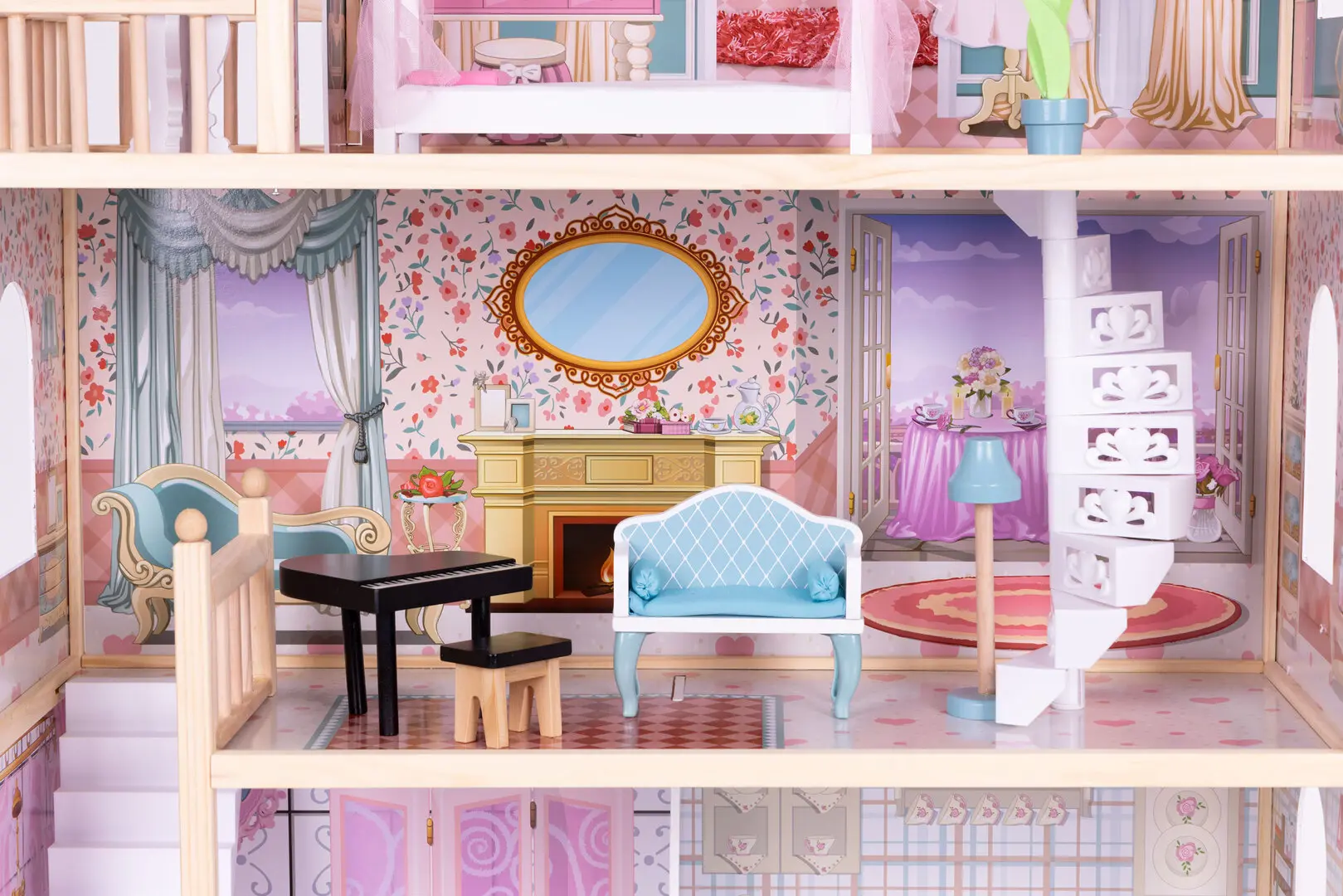 Casuta pentru papusi Ecotoys 8106 (Pink)