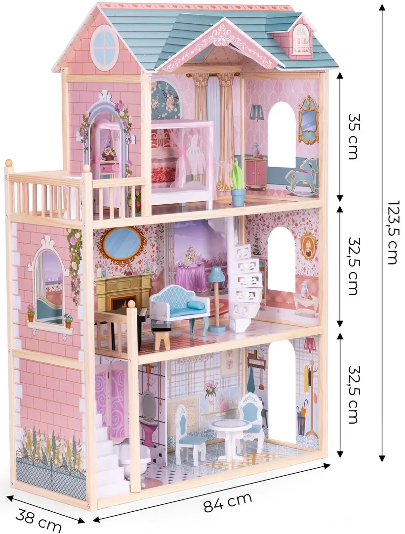 Casuta pentru papusi Ecotoys 8106 (Pink)