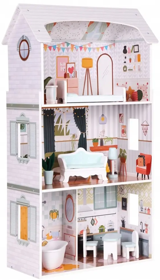 Casuta pentru papusi Ecotoys Alice (Light Pink) - 2