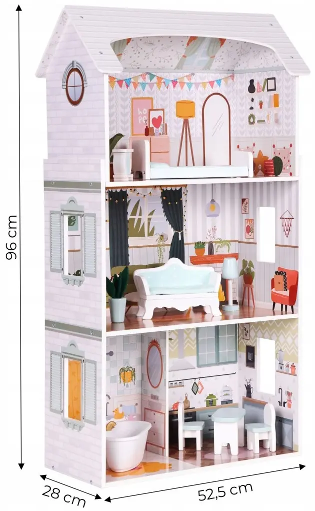 Casuta pentru papusi Ecotoys Alice (Light Pink) - 6