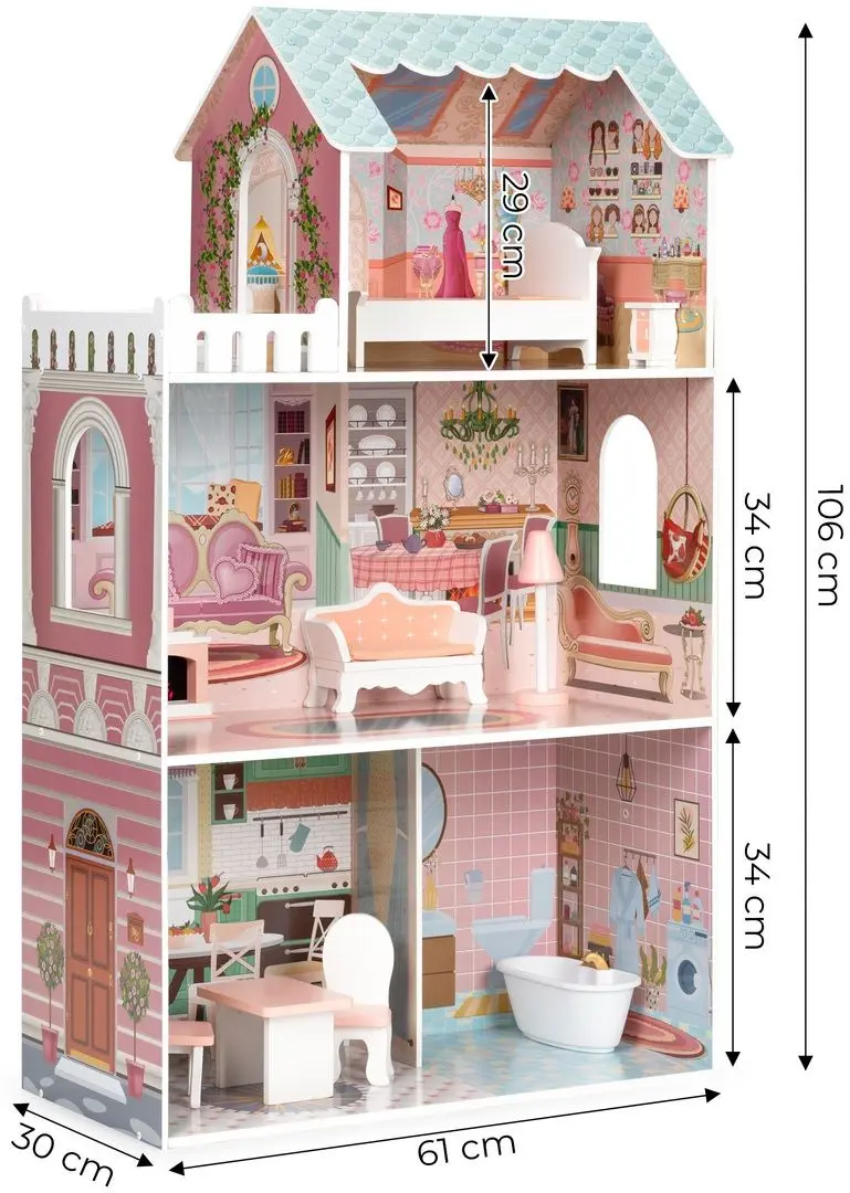 Кукольный домик Ecotoys D8112 (Pink) - 6