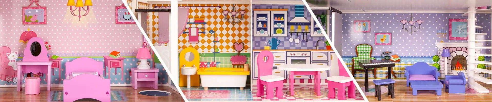 Casuta pentru papusi Ecotoys ECO0660 (Pink)