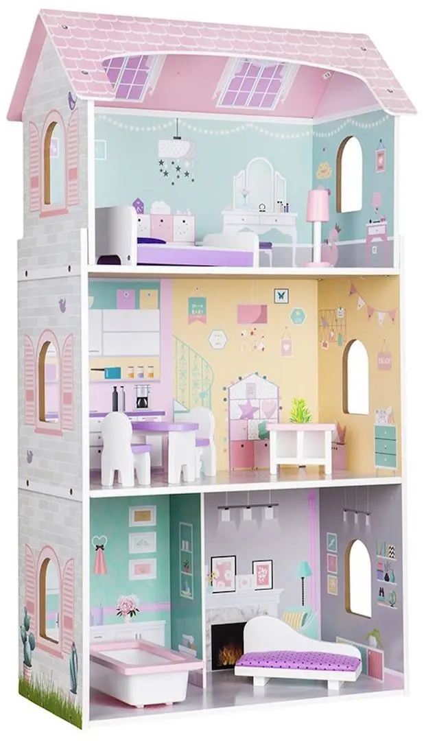 Кукольный домик Ecotoys Residence Blueberry 4121 (Pink/Blue)