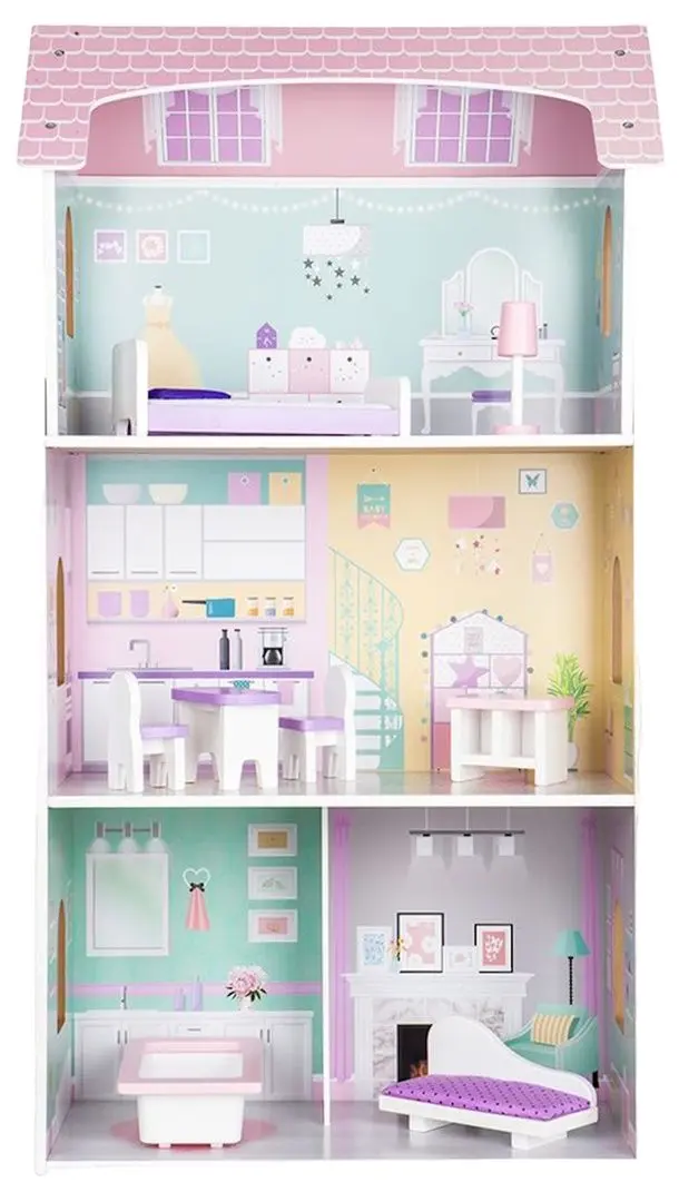 Кукольный домик Ecotoys Residence Blueberry 4121 (Pink/Blue)