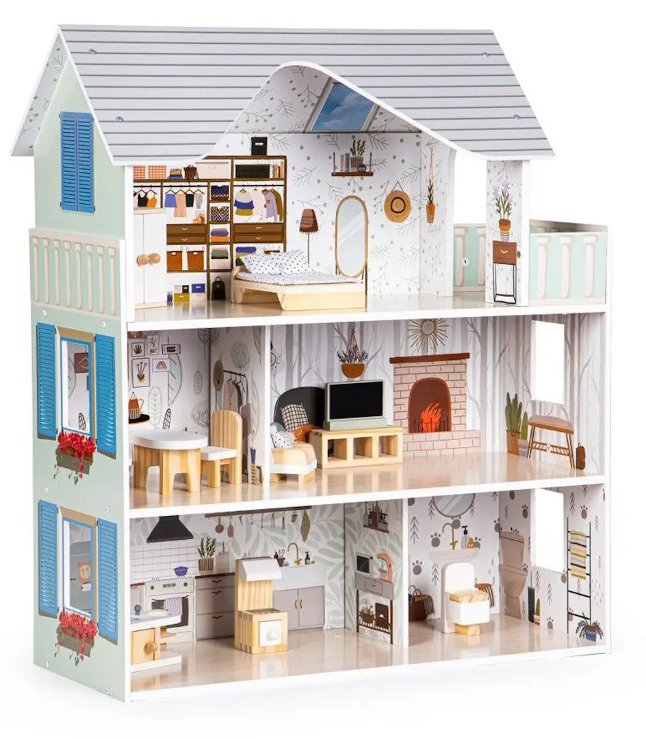 Casuta pentru papusi Ecotoys Residence Emma 8301 (Blue) - 2