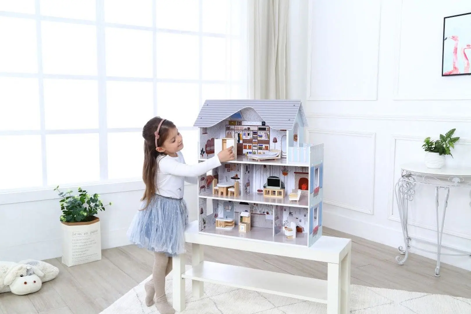 Casuta pentru papusi Ecotoys Residence Emma 8301 (Blue) - 8