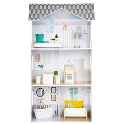 Casuta pentru papusi Ecotoys Residence Grace 8210 (Grey/White) Thumb