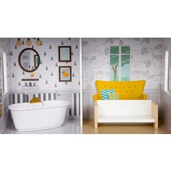 Casuta pentru papusi Ecotoys Residence Grace 8210 (Grey/White) Thumb