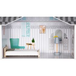 Casuta pentru papusi Ecotoys Residence Grace 8210 (Grey/White) Thumb