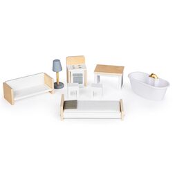 Casuta pentru papusi Ecotoys Residence Grace 8210 (Grey/White) Thumb