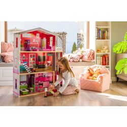 Кукольный домик Ecotoys Residence Malibu 4118 (Grey/Pink) Thumb