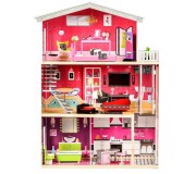 Casuta pentru papusi Ecotoys Residence Malibu 4118 (Grey/Pink)