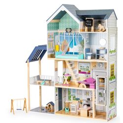 Кукольный домик Ecotoys Residence Maya 8101 (Blue/White) Thumb
