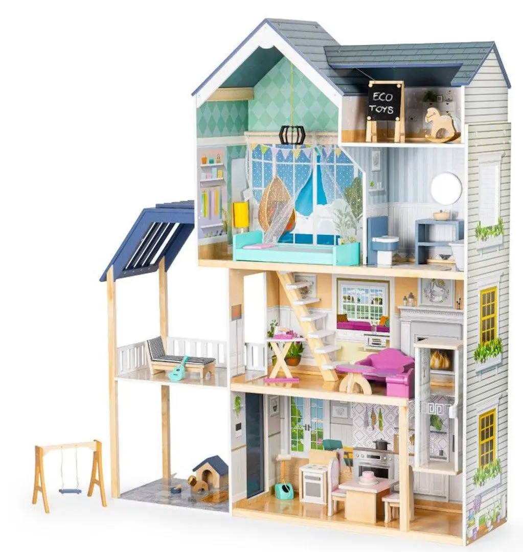 Кукольный домик Ecotoys Residence Maya 8101 (Blue/White) - 3