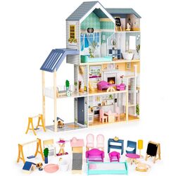 Кукольный домик Ecotoys Residence Maya 8101 (Blue/White) Thumb