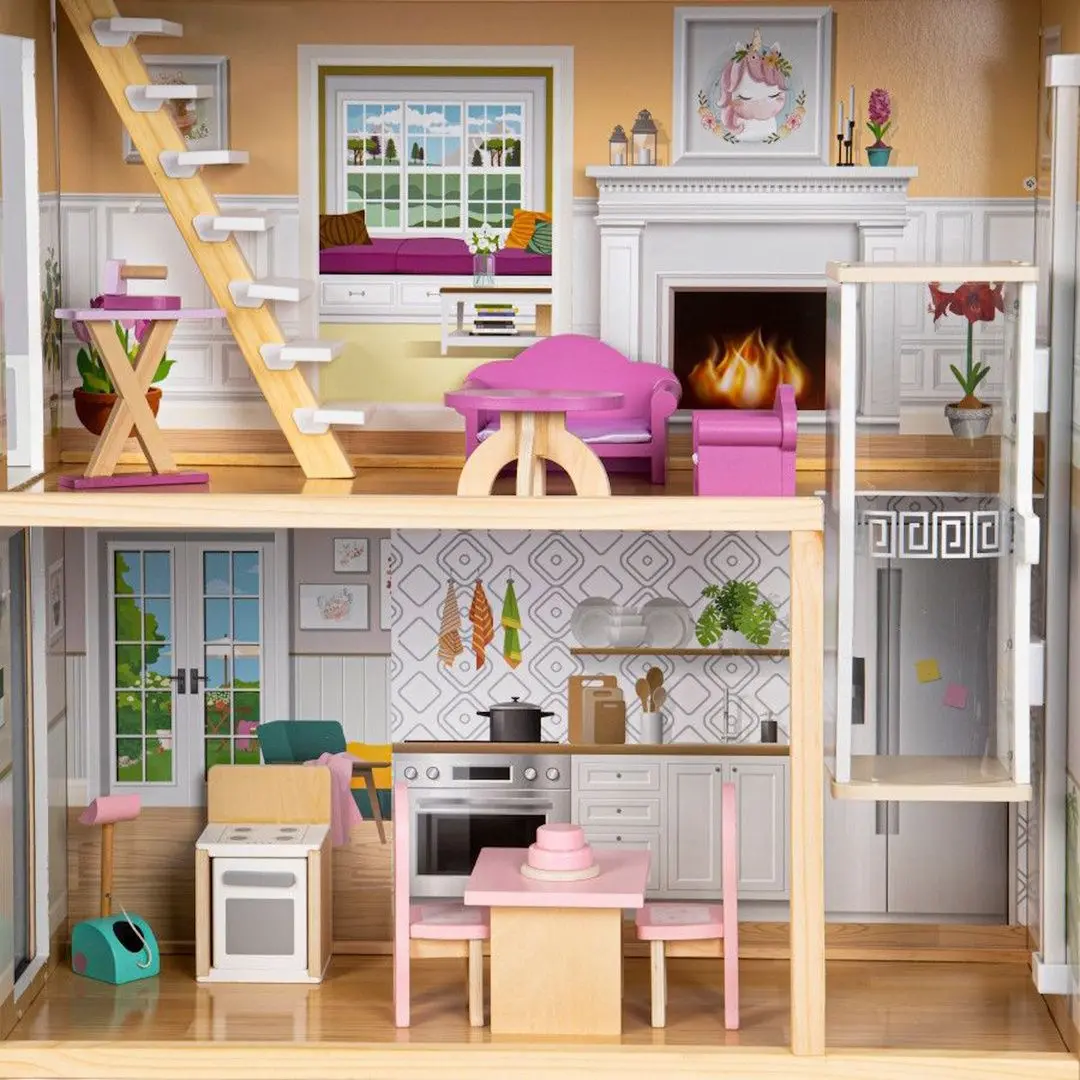 Кукольный домик Ecotoys Residence Maya 8101 (Blue/White) - 5