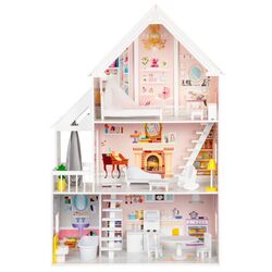Casuta pentru papusi Ecotoys Residence Powder 4127 (White/Grey)