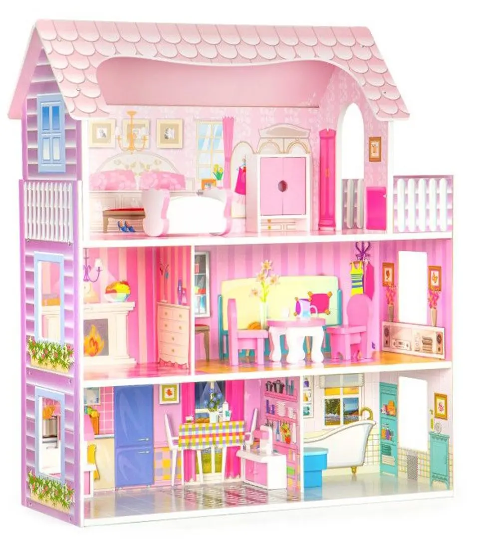 Casuta pentru papusi Ecotoys Residence Rozana W06A139 (Pink) - 3