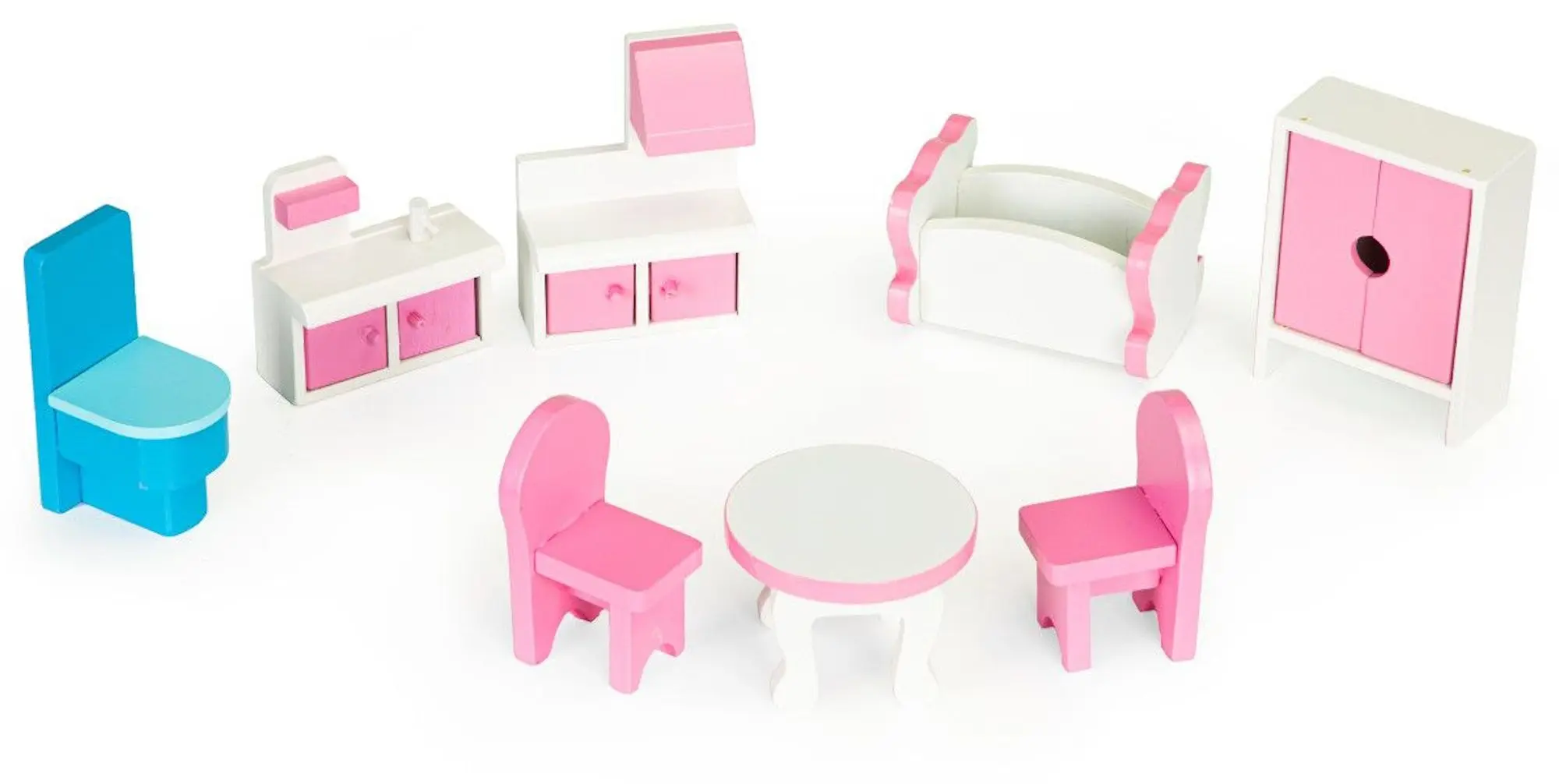 Casuta pentru papusi Ecotoys Residence Rozana W06A139 (Pink) - 5