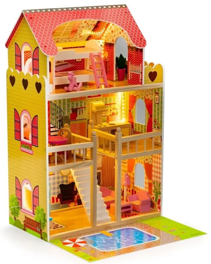 Casuta pentru papusi Ecotoys W06A333E (Pink) - 2