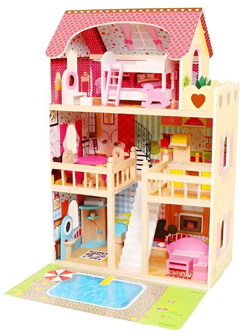 Casuta pentru papusi Ecotoys W06A333E (Pink)