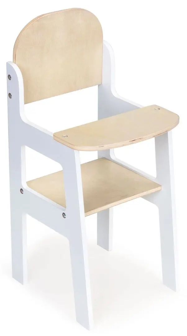 Scaunel pentru papusa Ecotoys ESC-W-0196 (Wood/White) - 2