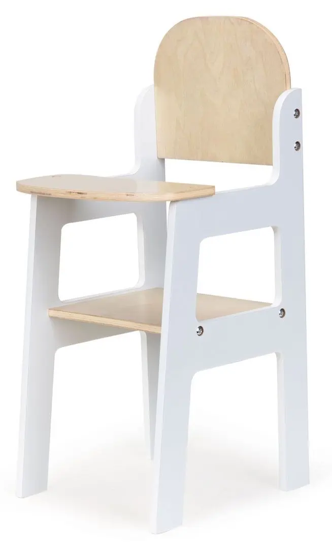 Scaunel pentru papusa Ecotoys ESC-W-0196 (Wood/White) - 4