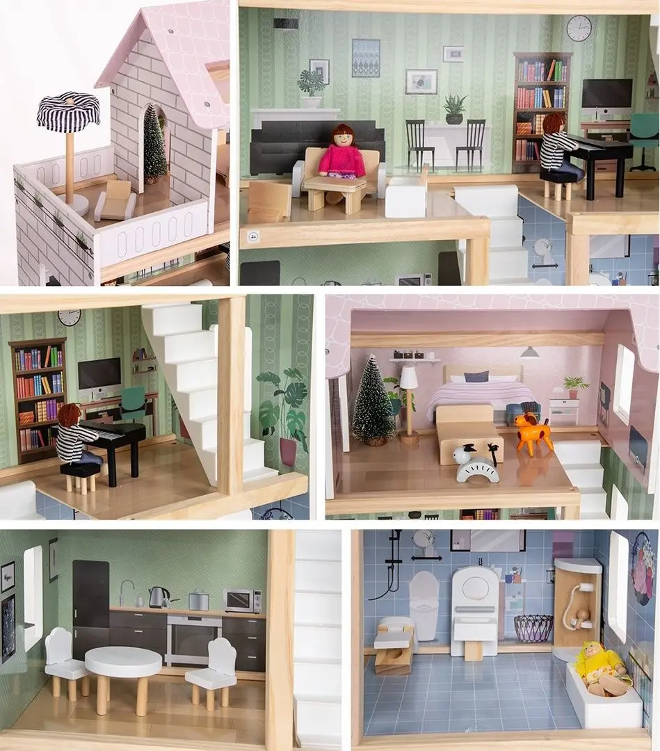 Casuta pentru papusi Enero Toys LED (Multicolor)