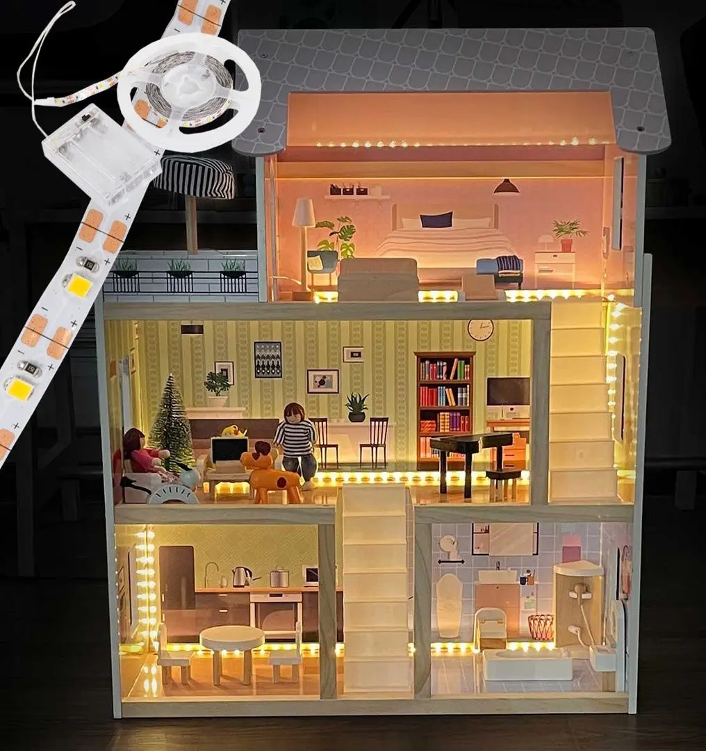 Casuta pentru papusi Enero Toys LED (Multicolor)