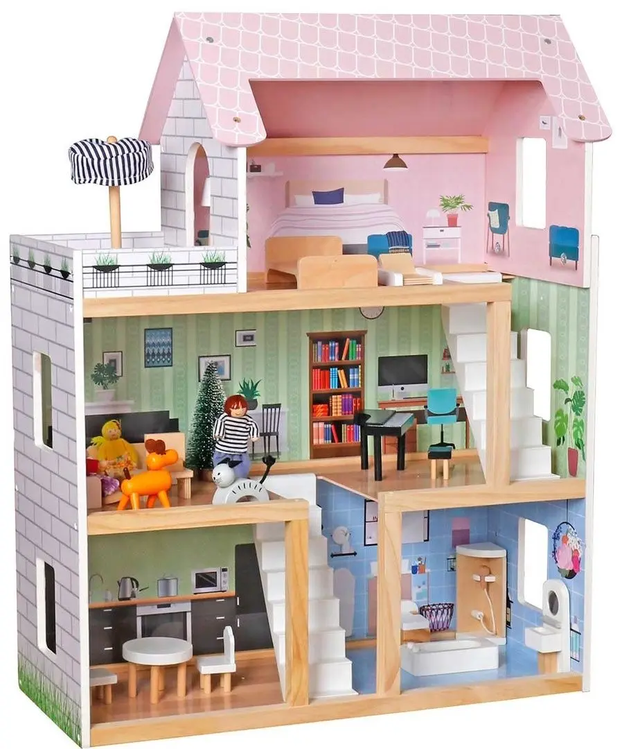 Casuta pentru papusi Enero Toys LED (Multicolor)