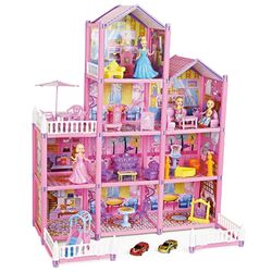 Casuta pentru papusi Essa Toys Casuta DSJ589-1 (Pink)
