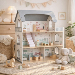 Casuta pentru papusi Gotel B70S (White/Grey/Natural) Thumb