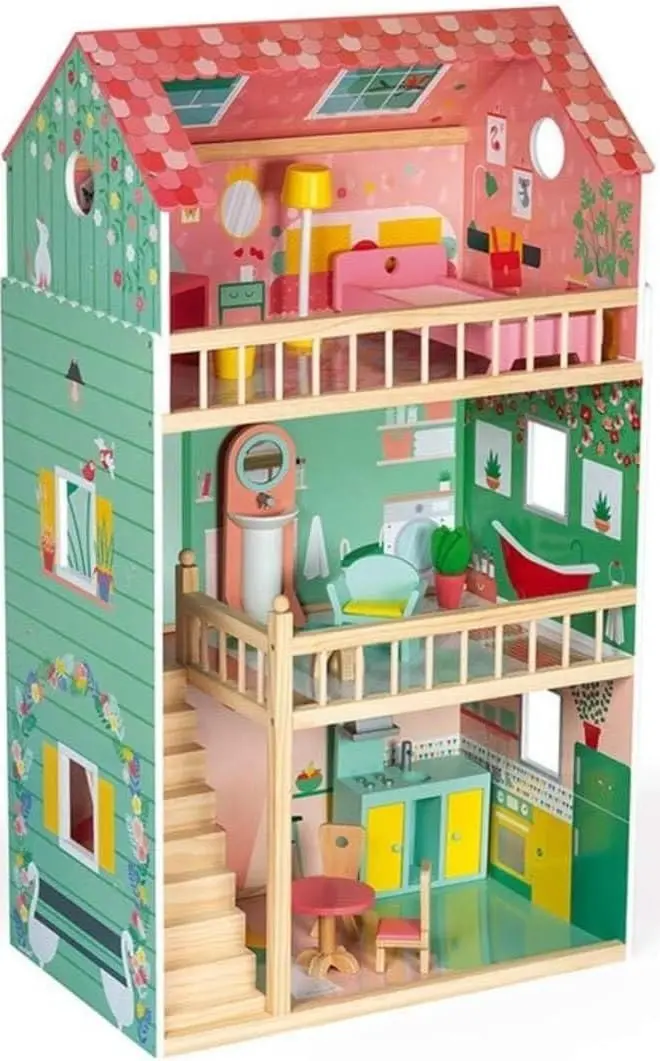 Кукольный домик Janod Happy Day (Green/Pink)