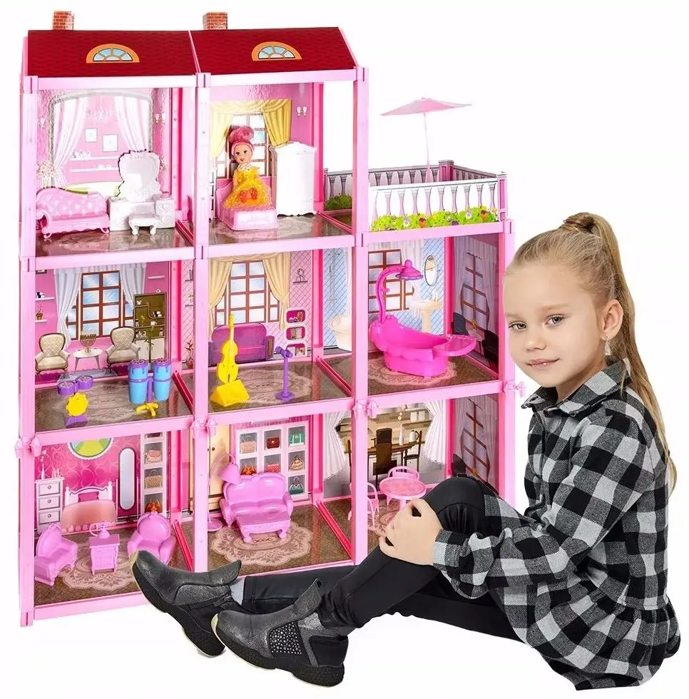 Casuta pentru papusi Kruzzel 22611 (Pink)