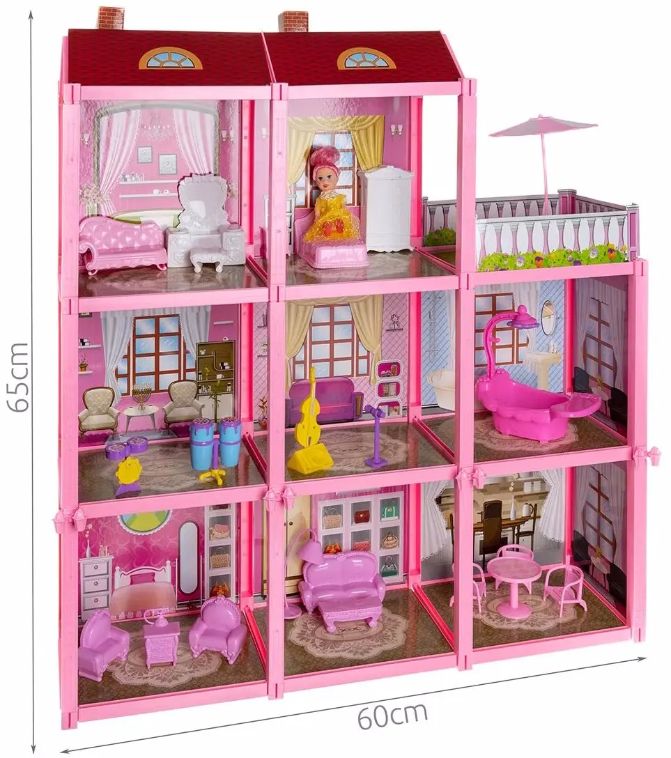 Casuta pentru papusi Kruzzel 22611 (Pink)