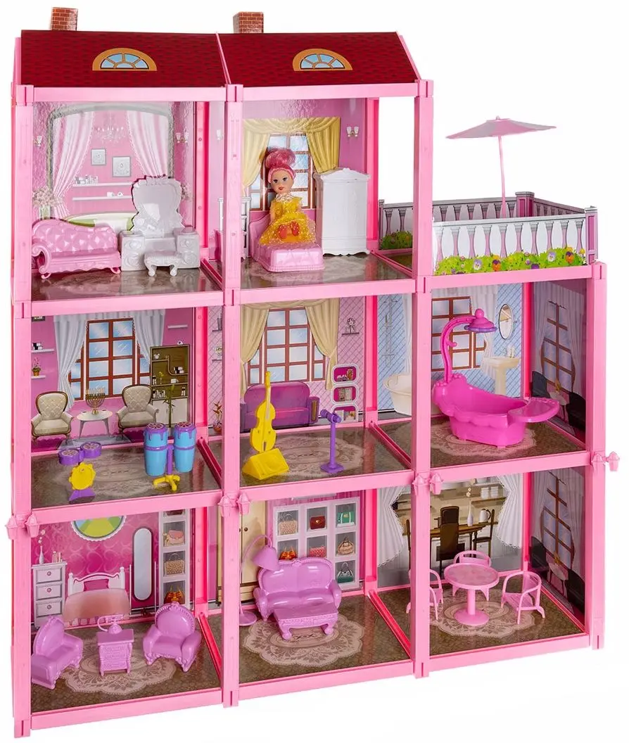 Casuta pentru papusi Kruzzel 22611 (Pink)