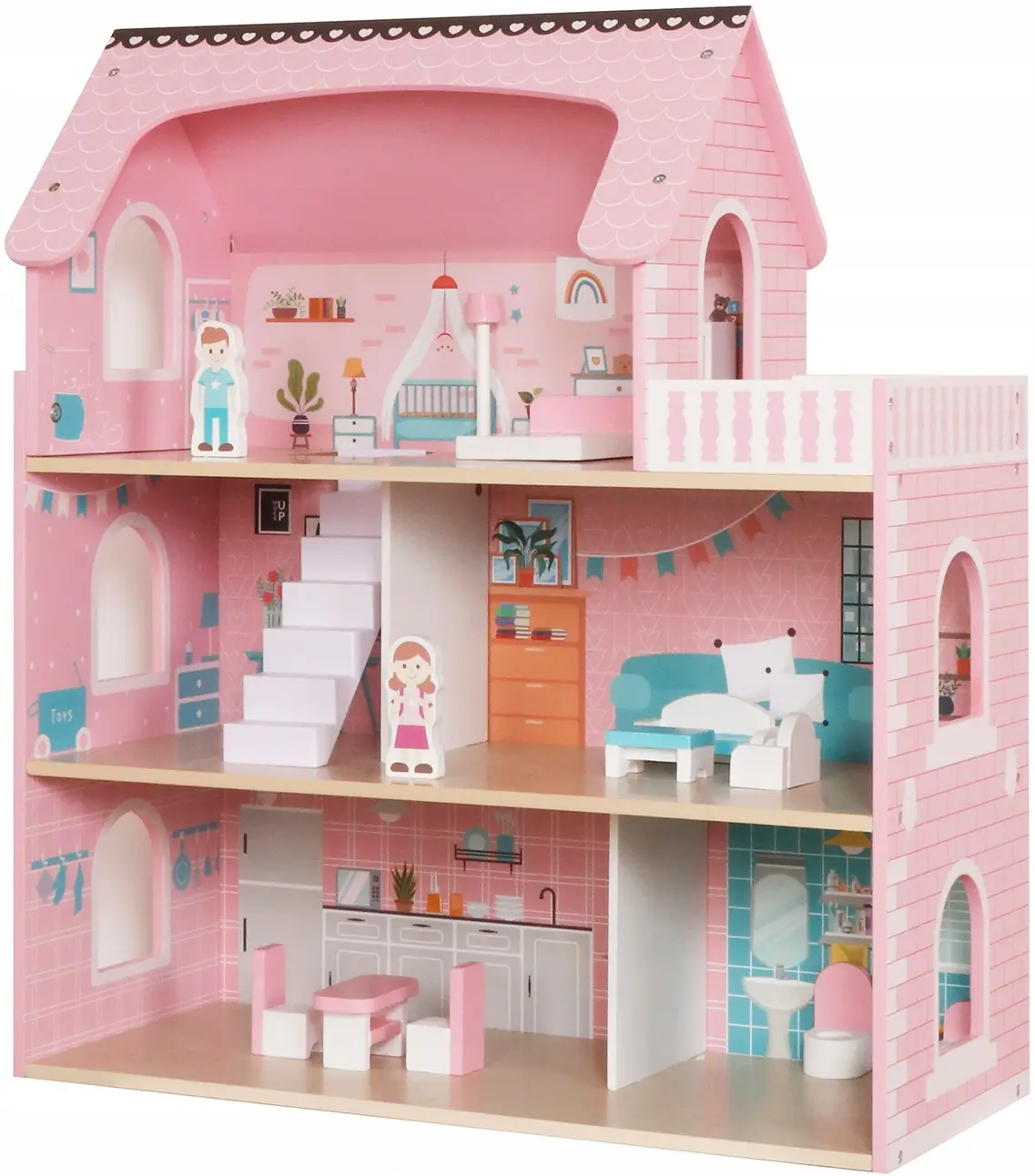 Casuta pentru papusi Kruzzel 26364 (Pink) - 3