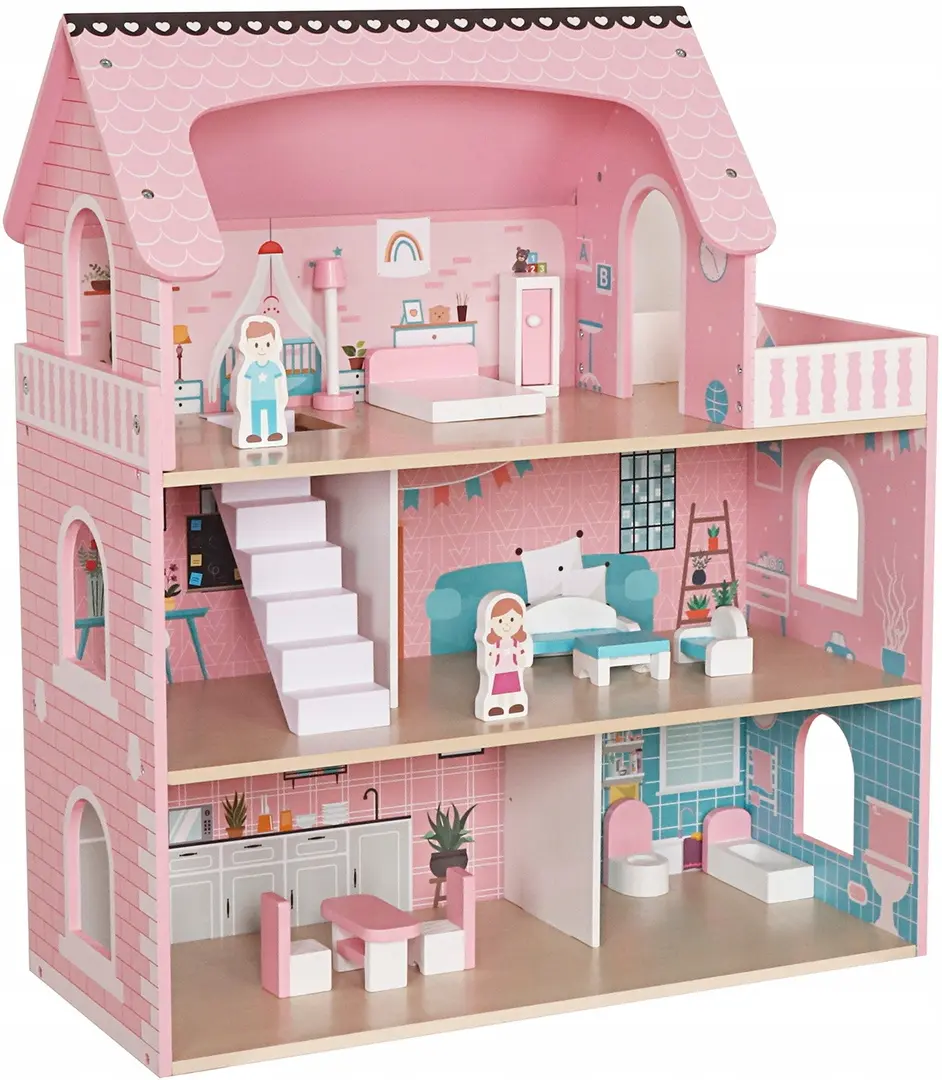 Casuta pentru papusi Kruzzel 26364 (Pink)
