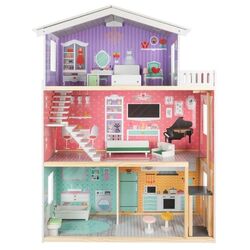 Casuta pentru papusi Kruzzel Large Dollhouse (Multicolor)