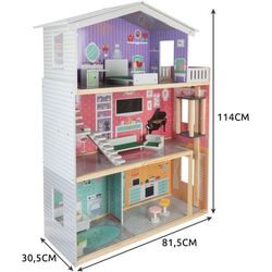 Casuta pentru papusi Kruzzel Large Dollhouse (Multicolor) Thumb